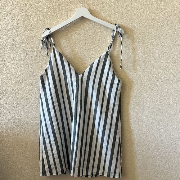 Style Rack Striped Sleeveless with Button Detail Mini Dress Medium - Picture 6 of 11